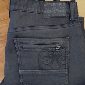 Men's Affliction Gage Black Jeans New